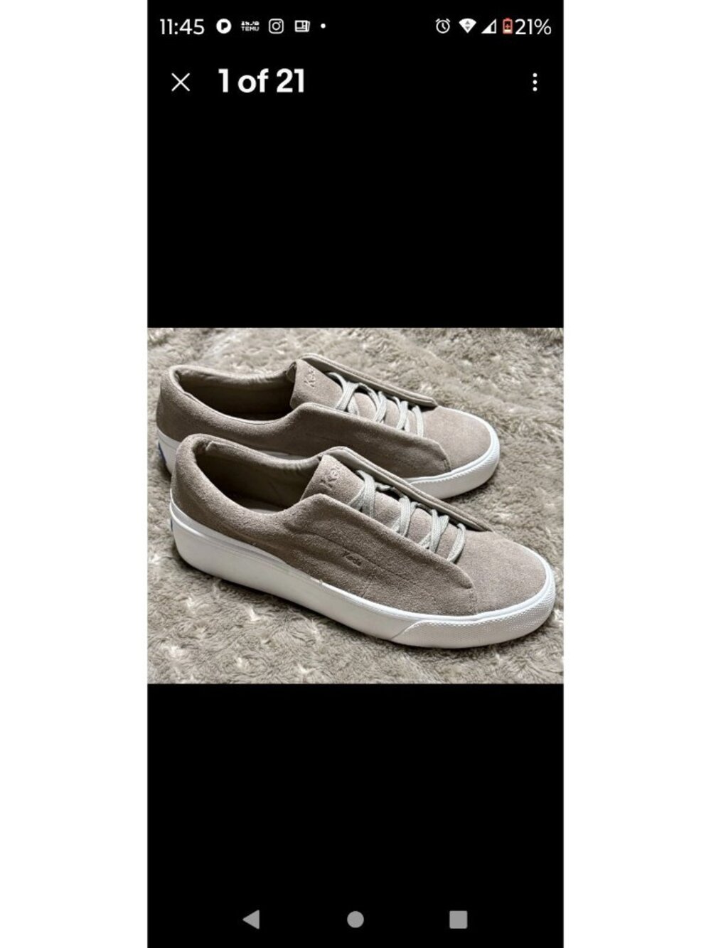 Keds Center III Beige Suede Slip On Sneaker Shoes  Womens Size 8. NEW